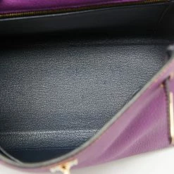 Hermes Anemone/Bleu Nuit Togo Leather Gold Finish Kelly Retourne 25 Bag For Women -Deals Hermes Store luxury women hermes used handbags p669454 020