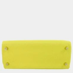 Hermes Yellow Swift Leather Gold Hardware Kelly Retourne 25 Bag For Women -Deals Hermes Store luxury women hermes used handbags p670957 011