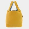 Hermes Yellow/Blue Taurillon Clemence Swift Leather Picotin Lock PM Top Handle Bag For Women -Deals Hermes Store luxury women hermes used handbags p670966 003