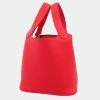 Hermes Red Taurillon Clemence Leather Picotin Lock PM Top Handle Bag For Women