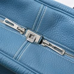 Hermes Taurillon Clemence Victoria 35 Boston Bag Shoulder Light Blue For Women -Deals Hermes Store luxury women hermes used handbags p671676 001
