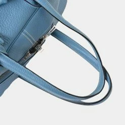 Hermes Taurillon Clemence Victoria 35 Boston Bag Shoulder Light Blue For Women -Deals Hermes Store luxury women hermes used handbags p671676 006