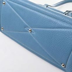 Hermes Taurillon Clemence Victoria 35 Boston Bag Shoulder Light Blue For Women -Deals Hermes Store luxury women hermes used handbags p671676 009