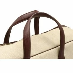 Hermes Victoria 50 Boston Bag Toile Ash Taurillon Clemence Beige Tail Brown For Women -Deals Hermes Store luxury women hermes used handbags p671679 003