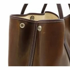 Hermes Garden PM Tote Bag Handbag Amazonia Khaki Dark Brown For Women -Deals Hermes Store luxury women hermes used handbags p671682 008