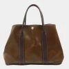 Hermes Garden PM Tote Bag Handbag Amazonia Khaki Dark Brown For Women -Deals Hermes Store luxury women hermes used handbags p671682 009