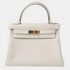 Hermes Togo Kelly 28 Handbag White For Women -Deals Hermes Store luxury women hermes used handbags p671689 003