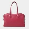Hermes Taurillon Clemence Victoria 35 Boston Bag Shoulder Bordeaux For Women