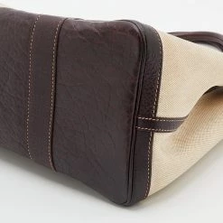 Hermes Beige/Brown Toile And Negonda Leather Garden Party 36 Bag For Women -Deals Hermes Store luxury women hermes used handbags p672420 015
