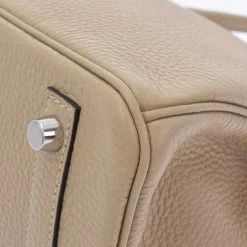 Hermes 30 Beige Taurillon Clemence Ladies Handbag For Women -Deals Hermes Store luxury women hermes used handbags p672666 009