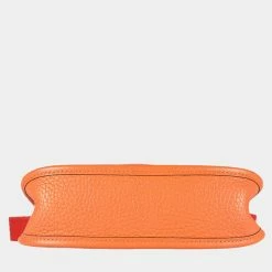 Hermes Orange Clemence Evelyne TPM PHW For Women -Deals Hermes Store luxury women hermes used handbags p673688 003