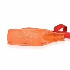 Hermes Orange Clemence Evelyne TPM PHW For Women -Deals Hermes Store luxury women hermes used handbags p673688 006