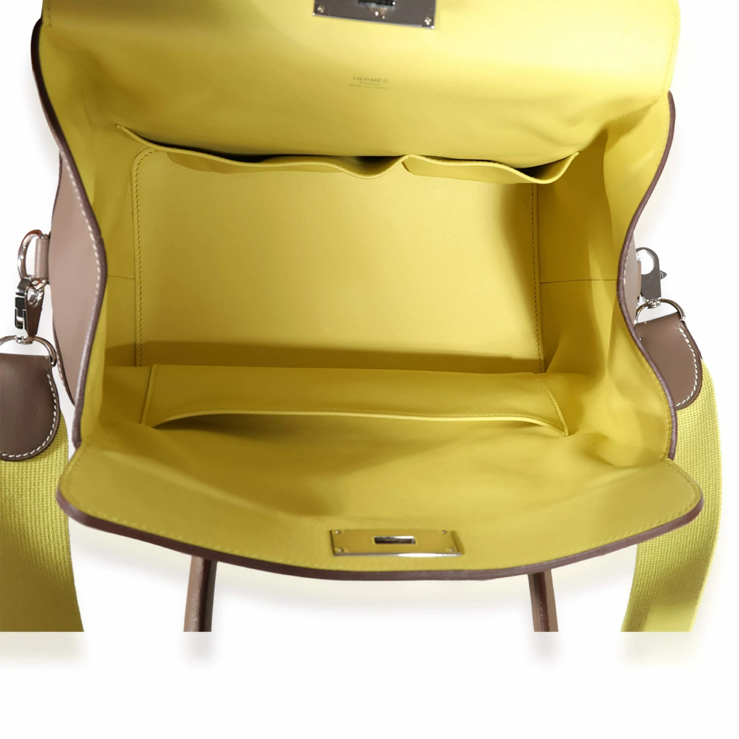 Hermes Etoupe Swift & Lime Toolbox 26 PHW For Women 6 Hermes Etoupe Swift & Lime Toolbox 26 PHW For Women - Image 4