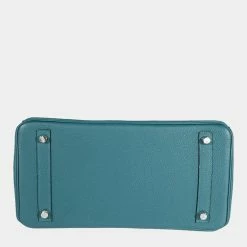 Hermes Verso Vert Bosphore & Bleu Ocean Togo Birkin 30 PHW For Women -Deals Hermes Store luxury women hermes used handbags p673696 003