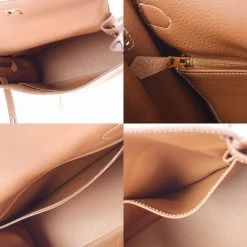 Hermes Brown Togo Leather Gold Hardware Kelly 32 Bag For Women -Deals Hermes Store luxury women hermes used handbags p673720 005