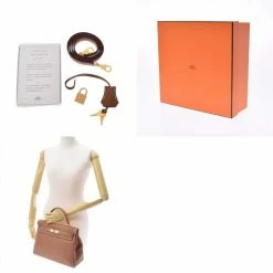 Hermes Brown Togo Leather Gold Hardware Kelly 32 Bag For Women -Deals Hermes Store luxury women hermes used handbags p673720 009