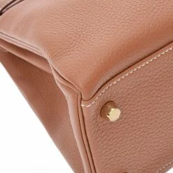Hermes Brown Togo Leather Gold Hardware Kelly 32 Bag For Women -Deals Hermes Store luxury women hermes used handbags p673720 012