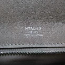 Hermes Grey Taurillon Clemence Sac Van Quatre 24/24 35 Top Handle Bag For Women -Deals Hermes Store luxury women hermes used handbags p674434 003