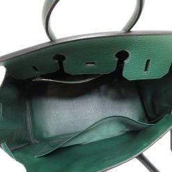 Hermes Green Clemence Leather Gold Hardware Birkin 35 Bag For Women -Deals Hermes Store luxury women hermes used handbags p674447 001