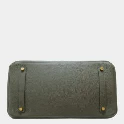 Hermes Grey Togo Leather Gold Hardware Birkin 35 Bag For Women -Deals Hermes Store luxury women hermes used handbags p674453 001