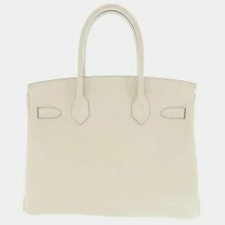 Hermes White Togo Leather Palladium Hardware Birkin 30 Bag For Women -Deals Hermes Store luxury women hermes used handbags p674493 004