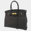 Hermes Black Togo Leather Gold Hardware Birkin 35 Bag For Women -Deals Hermes Store luxury women hermes used handbags p674495 001