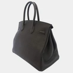 Hermes Black Togo Leather Gold Hardware Birkin 35 Bag For Women -Deals Hermes Store luxury women hermes used handbags p674495 003