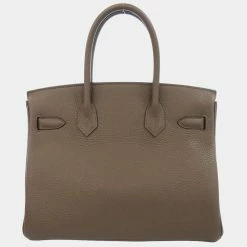 Hermes Grey Verso Taurillon Clemence Leather Palladium Hardware Birkin 30 Bag For Women -Deals Hermes Store luxury women hermes used handbags p674498 007