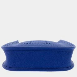 Hermes Blue Clemence Leather Evelyn TPM Bag For Women -Deals Hermes Store luxury women hermes used handbags p674508 012