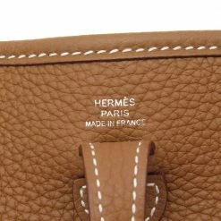 Hermes Gold Taurillon Maurice Leather Evelyn TPM Bag For Women -Deals Hermes Store luxury women hermes used handbags p674510 004