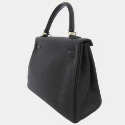 Hermes Black Togo Leather Gold Hardware Kelly 25 Bag For Women -Deals Hermes Store luxury women hermes used handbags p674520 003