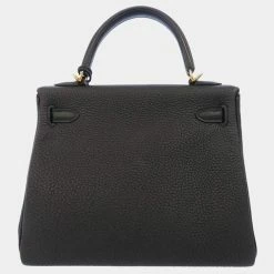 Hermes Black Togo Leather Gold Hardware Kelly 25 Bag For Women -Deals Hermes Store luxury women hermes used handbags p674520 007