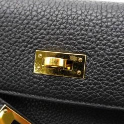 Hermes Black Togo Leather Gold Hardware Kelly 25 Bag For Women -Deals Hermes Store luxury women hermes used handbags p674520 012
