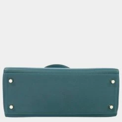 Hermes Blue Verso Evercolor Leather Palladium Hardware Kelly 28 Bag For Women 16 Hermes Blue Verso Evercolor Leather Palladium Hardware Kelly 28 Bag For Women -Deals Hermes Store luxury women hermes used handbags p674522 004