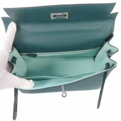 Hermes Blue Verso Evercolor Leather Palladium Hardware Kelly 28 Bag For Women 17 Hermes Blue Verso Evercolor Leather Palladium Hardware Kelly 28 Bag For Women -Deals Hermes Store luxury women hermes used handbags p674522 005