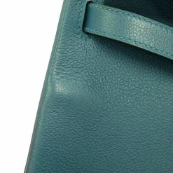 Hermes Blue Verso Evercolor Leather Palladium Hardware Kelly 28 Bag For Women 21 Hermes Blue Verso Evercolor Leather Palladium Hardware Kelly 28 Bag For Women -Deals Hermes Store luxury women hermes used handbags p674522 006