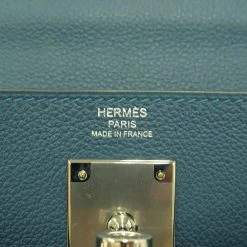 Hermes Blue Verso Evercolor Leather Palladium Hardware Kelly 28 Bag For Women 18 Hermes Blue Verso Evercolor Leather Palladium Hardware Kelly 28 Bag For Women -Deals Hermes Store luxury women hermes used handbags p674522 009