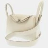 Hermes White Clemence Leather Mini Lindy Bag For Women -Deals Hermes Store luxury women hermes used handbags p674527 002