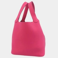Hermes Pink Feutre Swift Picotin Lock Bag For Women