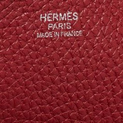 Hermes Rouge Garance Togo Leather Evelyne III TGM Bag For Women -Deals Hermes Store luxury women hermes used handbags p674782 003