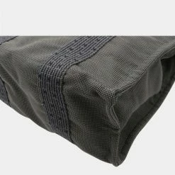 Hermes Aleline Sack Ad MM Rucksack Backpack Shoulder Bag Canvas Gray For Women -Deals Hermes Store luxury women hermes used handbags p674824 002