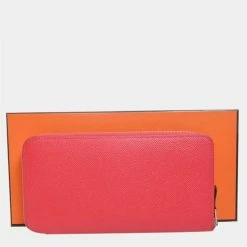 Hermes Epson Azap Long Silk In Round Wallet Red For Women -Deals Hermes Store luxury women hermes used handbags p674830 008