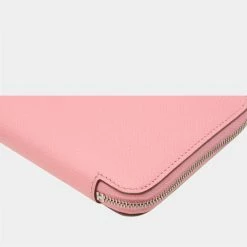 Hermes Azap Long Silk In Round Purse Vaux Epson Rose Confetti Pink T Engraved For Women -Deals Hermes Store luxury women hermes used handbags p674832 006