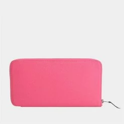 Hermes Epson Azap Long Silk In Round Purse Pink For Women -Deals Hermes Store luxury women hermes used handbags p674840 007
