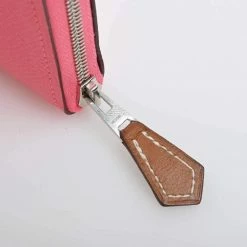 Hermes Epson Azap Long Silk In Round Purse Pink For Women -Deals Hermes Store luxury women hermes used handbags p674840 008