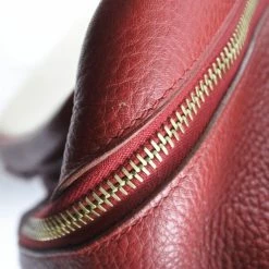 Hermes Victoria Women's Toile H,Taurillon Clemence Leather Shoulder Bag Natural,Red Color For Women -Deals Hermes Store luxury women hermes used handbags p674841 002