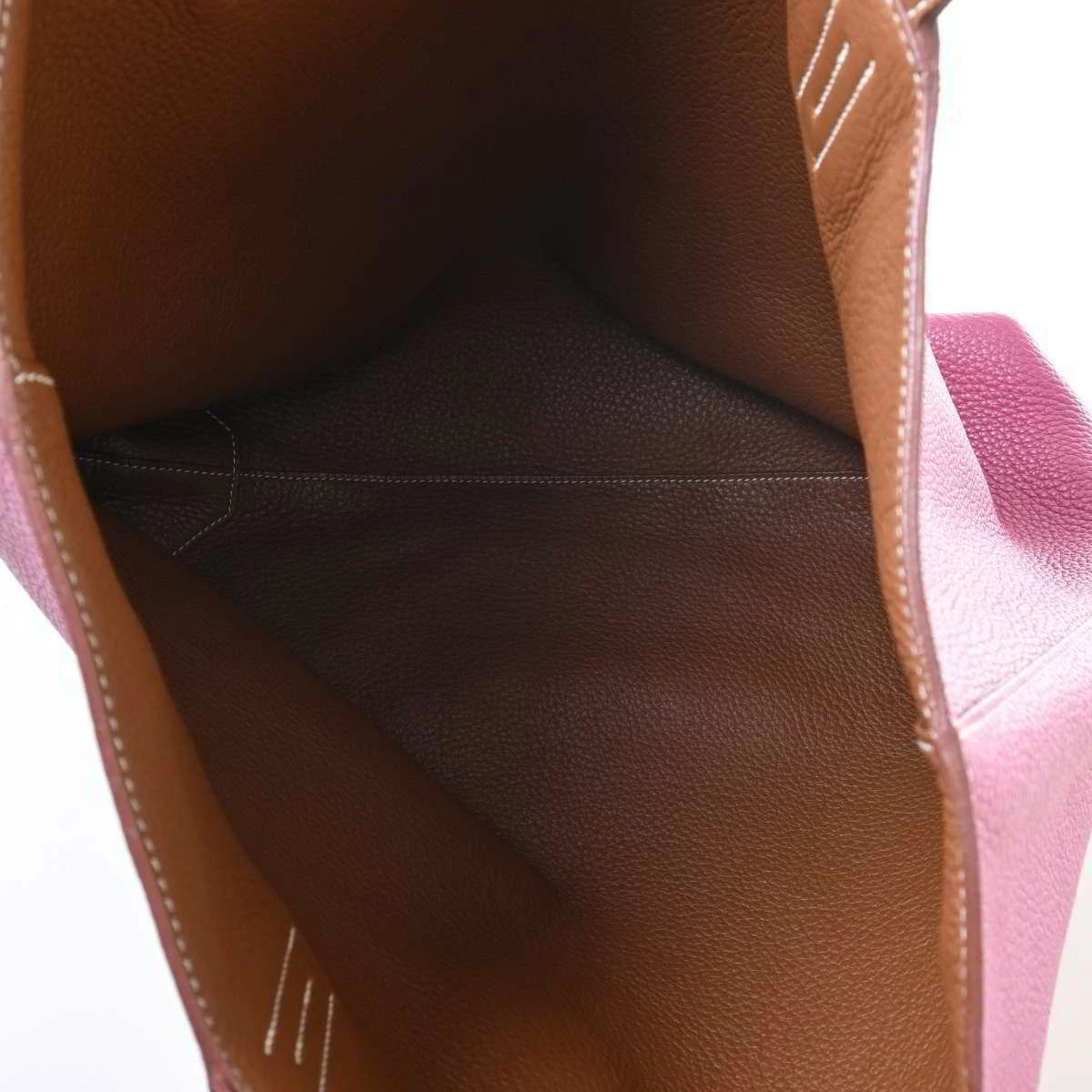 Hermes Taurillon Clemence Duble Sense 36 Reversible Tote Bag Purple / Brown For Women 5 Hermes Taurillon Clemence Duble Sense 36 Reversible Tote Bag Purple / Brown For Women - Image 3