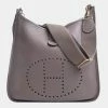 Hermes Taurillon Clemence Evelyn 3 Shoulder Bag Greige For Women