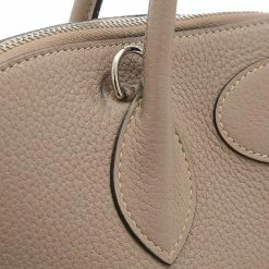 Hermes Bolide Taurillon Clemence Leather Handbag,Shoulder Bag Gris Tourterelle For Women -Deals Hermes Store luxury women hermes used handbags p674848 010