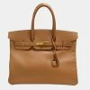 Hermes Brown Courchevel Leather Gold Hardware Birkin 35 Bag For Women -Deals Hermes Store luxury women hermes used handbags p675597 001
